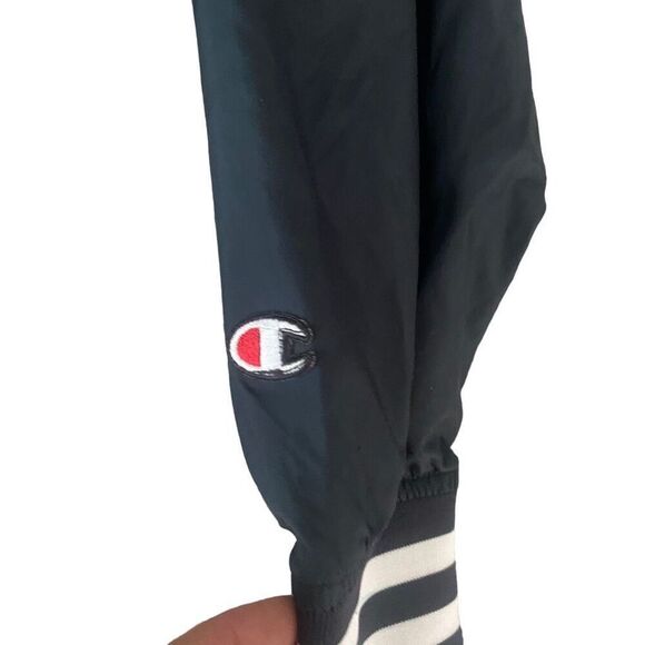 Vintage Champion Bomber Varsity Jacket Size XS Embroidered Logo Black White MY23 - Picture 10 of 11